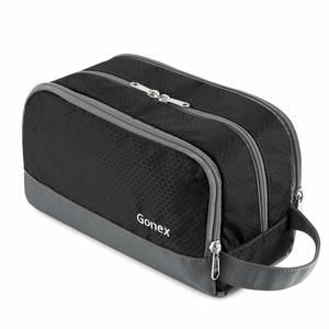 Travel Toiletry Bag Nylon, Gonex Dopp Kit Shaving Bag Toiletry Organizer Black😜